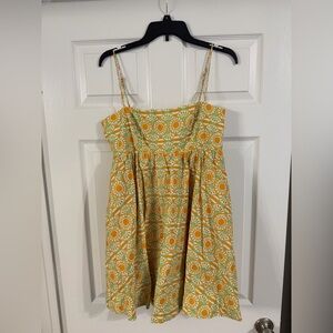 Anthropologie MAEVE SQUARE-NECK BABYDOLL MINI DRESS